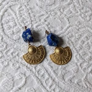 Lapis Lazuli Goddess Earrings